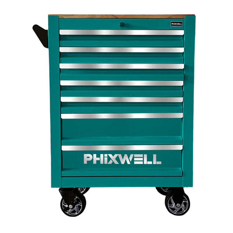 719506 PHIXWELL 7 引き出し収納キャビネット、木製カウンタートップ付き